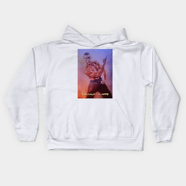 Van Damme Kids Hoodie by Fantasy Brush Designs